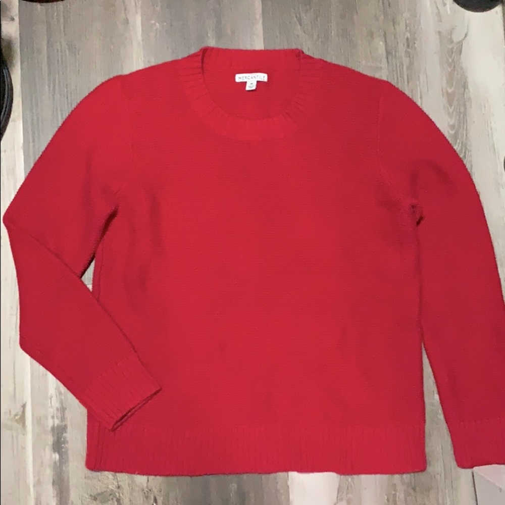 Red J. Crew sweater worn once!